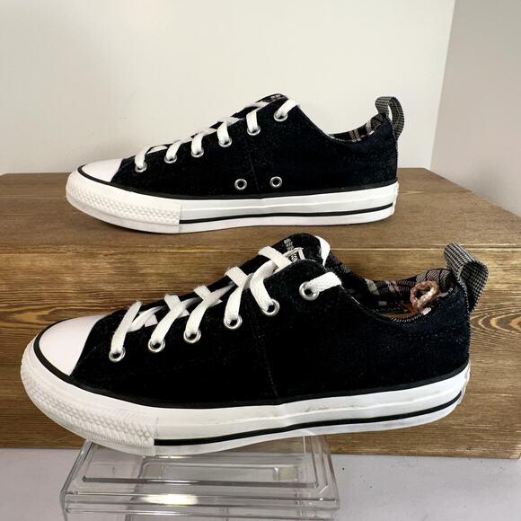 Chuck Taylor All Star Valentine VTG Converse All Star Low Top OX Sneakers Women 5 Houndstooth Fat Tongue Padded